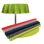Gartentischdecke 160 cm rund grün outdoor wasserfest Garten Tischdecke abwischbar PVC
