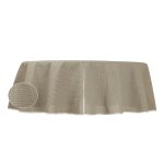 Gartentischdecke 160 cm rund beige outdoor wasserfest Garten Tischdecke abwischbar PVC