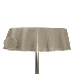 Gartentischdecke 160 cm rund beige outdoor wasserfest Garten Tischdecke abwischbar PVC