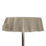 Gartentischdecke 160 cm rund beige outdoor wasserfest Garten Tischdecke abwischbar PVC