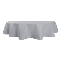 Tischdecke oval silber 160x220 cm Leinenoptik Lotuseffekt...