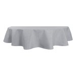 Tischdecke oval silber 160x220 cm Leinenoptik Lotuseffekt Tischwäsche Wasserabweisend Tischtuch