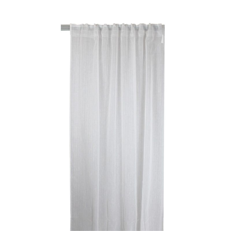 Vorhang Dekoschal Batist halbtransparent 140x245 cm Kräuselband weiß
