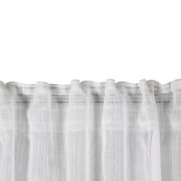 Vorhang Dekoschal Batist 140x245 cm halbtransparent weiß Kräuselband Gardine