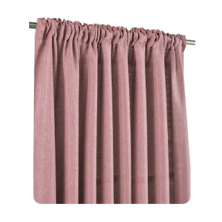 Vorhang 2er Set Kräuselband 140x245 cm altrosa blickdicht Struktur Le, 36,95 €