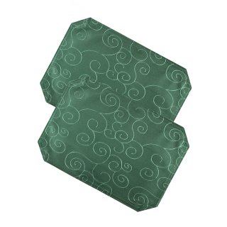 Tischset 2er Set 35x50 cm dunkelgrün Struktur Damast Ornamente Platzs, 9,85 €