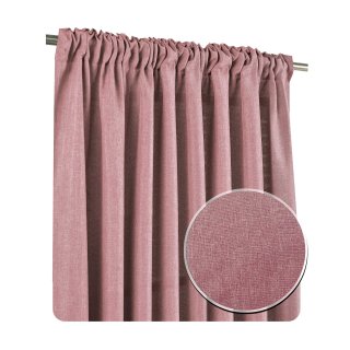 Vorhang 2er Set Kräuselband 140x245 cm altrosa blickdicht Struktur Le, 36,95 €