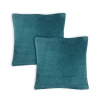 Kissenbezug 2er Set 60x60 cm Petrol Dekokissen...