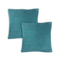 Kissenbezug 2er Set 80x80 cm Türkis Dekokissen...