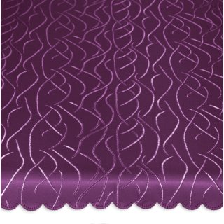 Tischdecke eckig 130x160 cm Struktur damast Streifen b&uuml;gelfrei fleckenabweisend #1156 lila