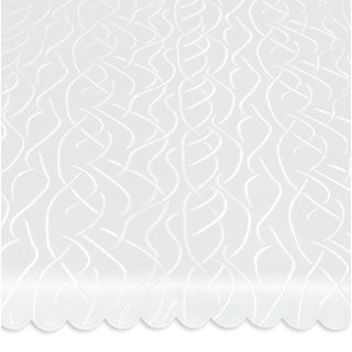 Mitteldecke eckig 90x90 cm Tischdecke Struktur damast Streifen bügelfrei fleckenabweisend weiß