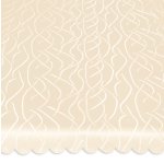 Tischdecke eckig 135x180 cm Struktur damast Streifen b&uuml;gelfrei fleckenabweisend #1159 creme