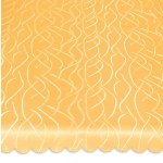 Tischdecke eckig 135x180 cm Struktur damast Streifen b&uuml;gelfrei fleckenabweisend #1159 gelb
