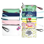 Bikini Wetbag I Love Summer Weiß wasserdichte Badetasche Nasstasche für Urlaub Strand Schwimmbad