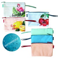 Bikini Wetbag Fresh Vibes Lachs wasserdichte Bikini Bag Badetasche Nasstasche für Urlaub Strand Schwimmbad