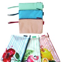 Bikini Wetbag Fresh Vibes Lachs wasserdichte Bikini Bag Badetasche Nasstasche für Urlaub Strand Schwimmbad