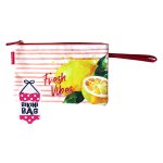 Bikini Wetbag Fresh Vibes Lachs wasserdichte Bikini Bag Badetasche Nasstasche für Urlaub Strand Schwimmbad