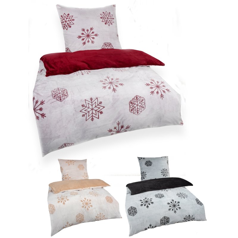 Bettwäsche Cashmere Touch 2 teilig kuschlig weich 135x200 80x80 cm Re, 29,95 €