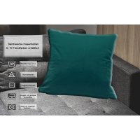 Kissenhülle altrosa 40x40 Samt weich Kissenbezug Sofakissen Dekokissen Reißverschluss