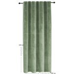 Vorhang 2er Set Kräuselband Verdunkelung 140x245 cm Samt blickdicht Gardine