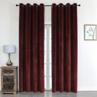 Vorhang 2er Set Ösen Verdunkelung 140x245 cm Samt weich blickdicht Gardine