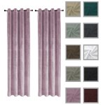 Vorhang 2er Set Ösen Verdunkelung 140x245 cm Samt weich blickdicht Gardine