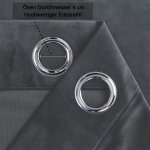 Vorhang 2er Set Ösen Verdunkelung 140x245 cm Samt weich blickdicht Gardine