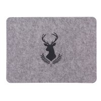 Tischset Hirsch Motiv Filz Platzset 44x32 cm Untersetzer Dekoration Platzmatte