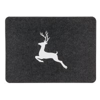 Tischset Hirsch dunkelgrau Motiv Filz Platzset 44x32 cm...