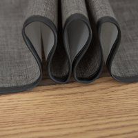 Wachstuch Tischdecke 130x260 cm Grau Leinenoptik grob Struktur rechteckig abwaschbar Gartentischdecke fleckenabweisend