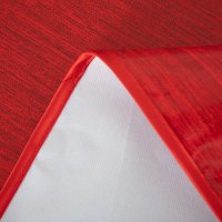 Wachstuch Tischdecke 160x220 cm oval Rot abwaschbar Leinenoptik fein Struktur Gartentischdecke fleckenabweisend
