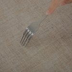 Wachstuch Tischdecke rund abwaschbar Leinenoptik grob Struktur Gartentischdecke fleckenabweisend