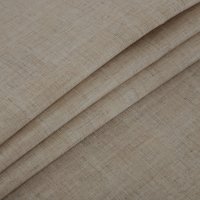 Wachstuch Tischdecke 140 cm rund Beige abwaschbar Leinenoptik grob Struktur Gartentischdecke fleckenabweisend