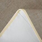 Wachstuch Tischdecke 140 cm rund Beige abwaschbar Leinenoptik grob Struktur Gartentischdecke fleckenabweisend