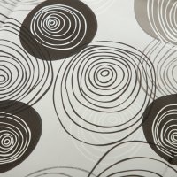 Wachstuch Tischdecke Kreise weiß schwarz rechteckig abwaschbar Gartentischdecke fleckenabweisend