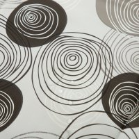 Wachstuch Tischdecke Kreise weiß schwarz rechteckig abwaschbar Gartentischdecke fleckenabweisend
