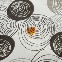 Wachstuch Tischdecke Kreise weiß schwarz rechteckig abwaschbar Gartentischdecke fleckenabweisend