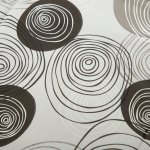 Wachstuch Tischdecke Kreise weiß schwarz rechteckig abwaschbar Gartentischdecke fleckenabweisend