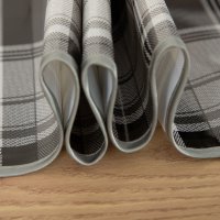 Wachstuch Tischdecke schwarz weiß kariert rechteckig abwaschbar Gartentischdecke fleckenabweisend
