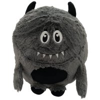 Monster Kuschelkissen Plüsch Kinder Kissen anthrazit...