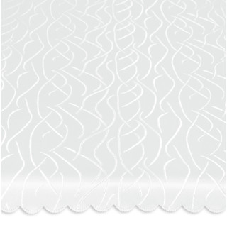 Tischdecke eckig 130x220 cm Struktur damast Streifen bügelfrei fleckenabweisend #1161 weiß