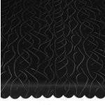 Tischdecke eckig 130x220 cm Struktur damast Streifen b&uuml;gelfrei fleckenabweisend #1161 schwarz