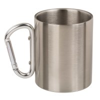 Tasse Edelstahl Karabiner Maritim Becher Kaffeetasse Edelstahltasse wandern