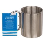 Tasse Edelstahl Karabiner Maritim Becher Kaffeetasse Edelstahltasse wandern