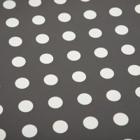 Wachstuch Tischdecke schwarz mit weißen Punkten rund abwaschbar Gartentischdecke fleckenabweisend