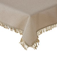 Tischdecke 160 cm rund Beige Gartentischdecke Weichschaum...