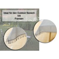 Tischdecke 160 cm rund Rot Gartentischdecke Weichschaum Outdoor PVC Terrasse Balkon rutschfest wetterfest