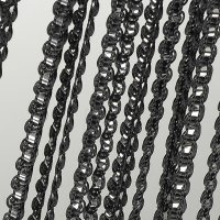 Fadenvorhang Lurex Stangendurchzug 300x250 cm Metallic-Effekt Vorhang Fadengardine