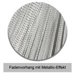 Fadenvorhang Lurex Stangendurchzug 300x250 cm Metallic-Effekt Vorhang Fadengardine