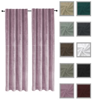 Vorhang 2er Set Kräuselband Verdunkelung 300x245 cm Samt weich blickdicht Gardine